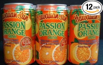 Hawaiian Sun Passion Orange Juice (12 cans)