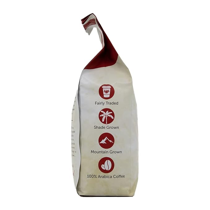 French Vanilla Whole Bean Coffee 5lb. - Fairly Traded Naturally Shade Grown (Ground)