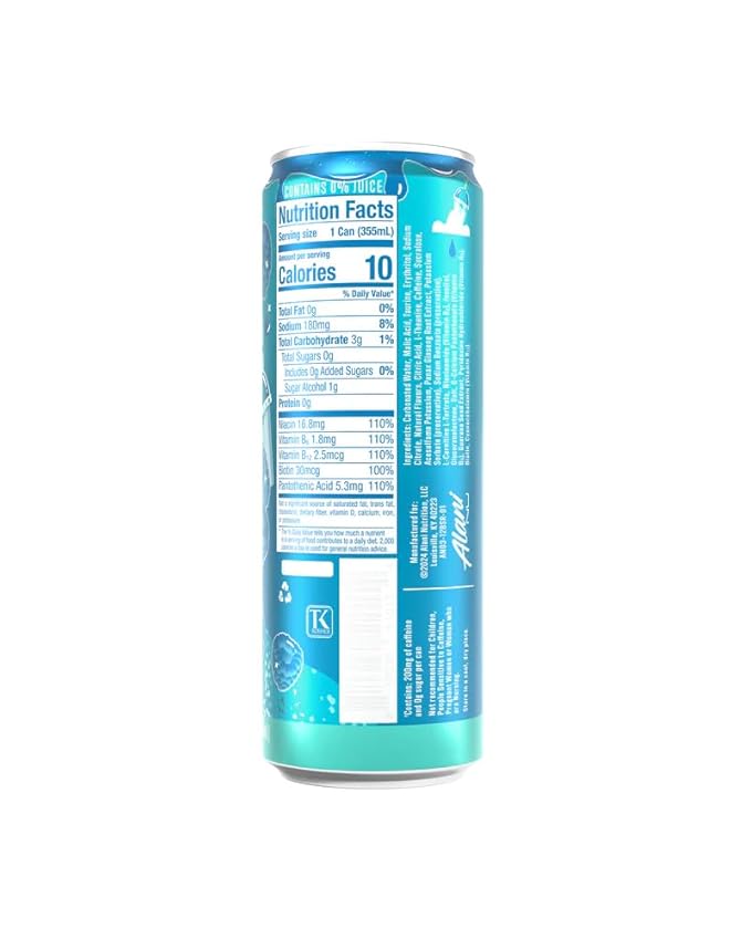 Alani Cotton Candy &amp Blue Slush Energy Drinks Variety (18 Cans) Sugar Free Low Calorie Energy Drinks - Pre Workout Performance Zero Sugar 12 Fl Oz Cans