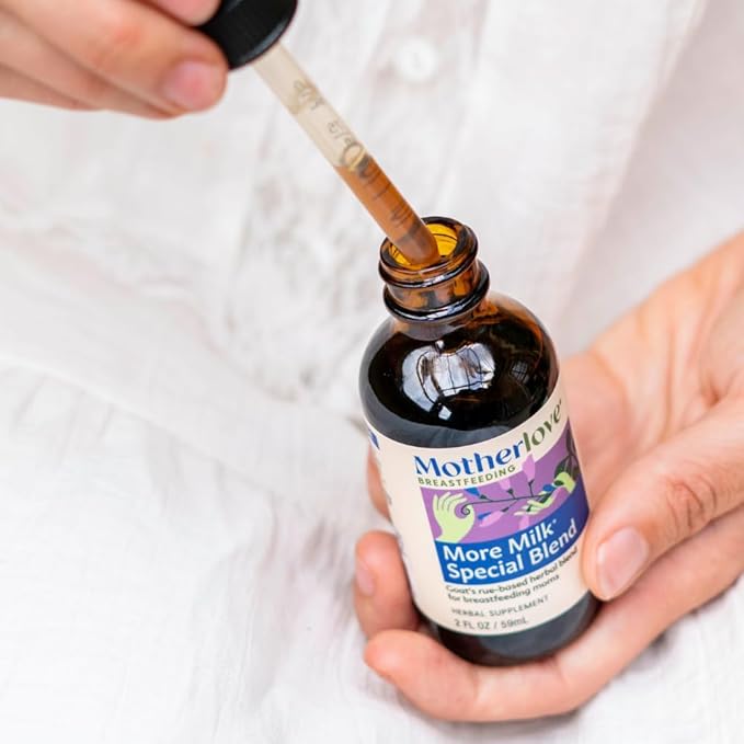 Motherlove More Milk Special Blend (2 Ounce Tincture) Herbal Lactation Supplement w/Goat’s Rue to Build Breast Tissue &amp Support Breast Milk Supply—USDA Certified Organic Vegan Kosher Soy-Free