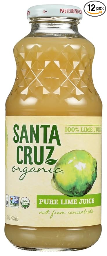 Santa Cruz 100% Lime Juice OG2 16 oz. (Pack of 12)