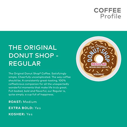 The Original Donut Shop Regular Single-Serve Keurig K-Cup Pods Medium Roast Coffee 144 Count (6 Boxes of 24 Pods)