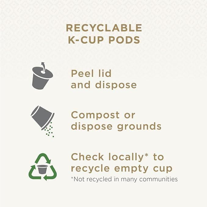 Peet's Coffee Medium Roast Keurig K-Cup Pods 100% Arabica Coffee - Single Origin Brazil 60 Count (6 Boxes of 10 K-Cup Pods)