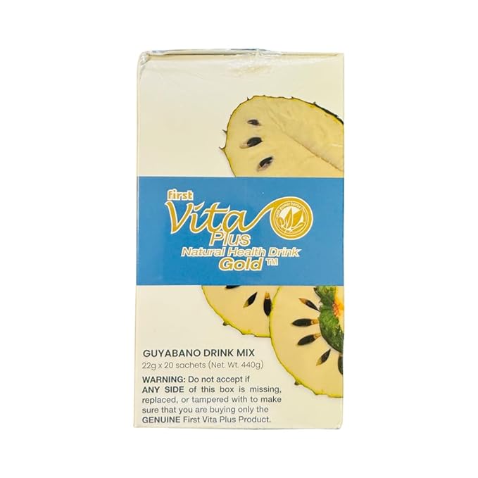 First Vita Plus Natural Health Drink Guyabano Soursop Gold 40 Sachets (2 Boxes)