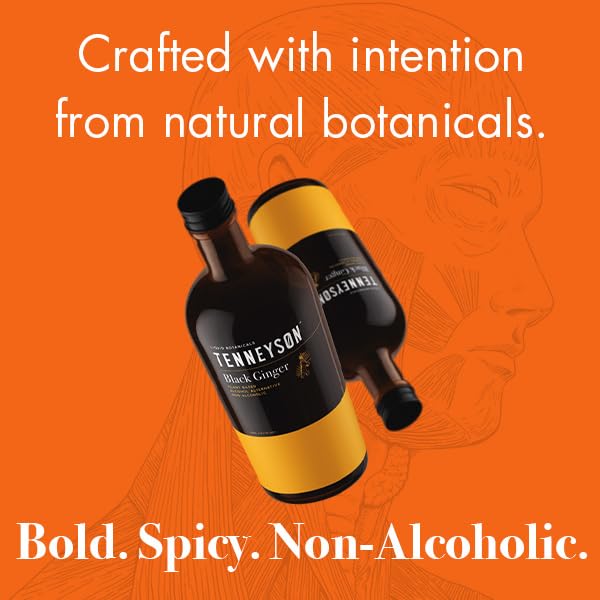 Tenneyson Non-Alcoholic Aperitif - Black Ginger - Alcohol Free Spirit - Cocktail Mixer - Low Sugar - Low Calorie - No Caffeine - Gluten-Free - No Artificial Flavors (750mL)