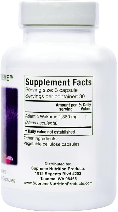 Supreme Nutrition Alaria Supreme 90 Pure Atlantic Wakame Vegetarian Capsules (Pack of 2)