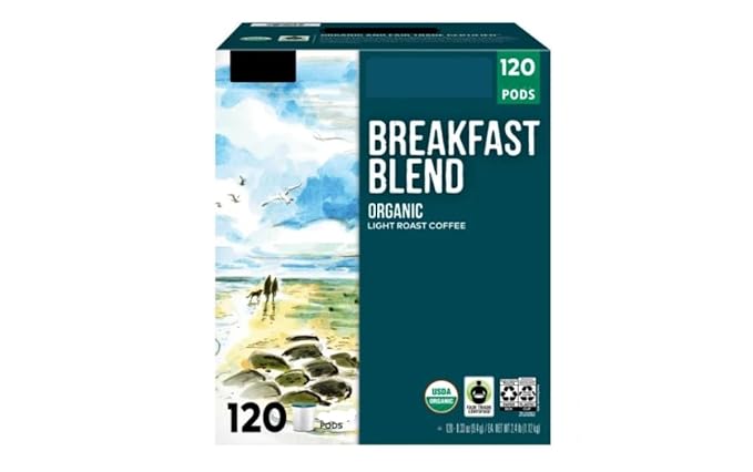 Breakfast Blend K' Cups Original Flavor - 40 Count (Pack of 3) Total of 120 Count - Packaging May Vary With Coffee Stirrers