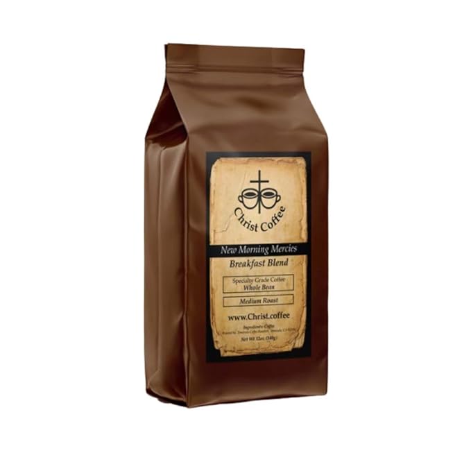Christ Coffee New Morning Mercies Breakfast Blend – Premium Whole Coffee Beans Smooth and Balanced Flavor | Freshly Roasted for Rich Aroma and Taste – 16 oz Bag