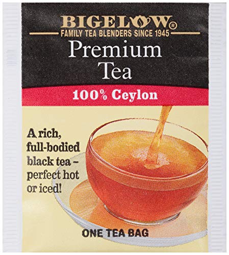 Bigelow 100 Count Premium Blend Black Tea (Case of 10) Contains 1000 Total Individually Wrapped Tea Bags Full Caffeine