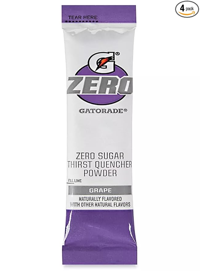 G Zero Thirst Quencher Powder Packets 0.10 oz Individual Packets (40 Count) (Zero Grape)
