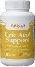 Pattern Wellness Uric Acid Support Supplement – Supports Uric Acid Balance &amp Joint Wellness – Herbal Formula – 3rd Party Lab Tested – 60 Veggie Capsules