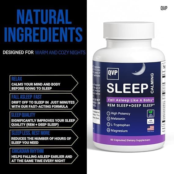 Sleep Formula 60 Capsules All Natural Ingredients Improves Your Sleep Quality in A Natural Way Deep and REM Sleep from