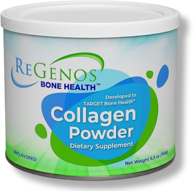 Collagen Bioactive Hydrolyzed Collagen Peptides Powder Supplement FORTIBONE® Unflavored Type I and III Gluten Free Kosher 30 Day Supply (1 Pack)