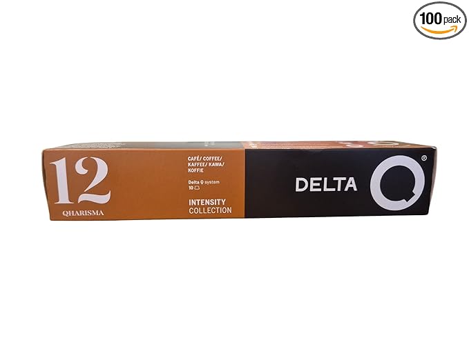 Delta Q Qharisma Espresso Capsules - 10 boxes with 10 capsules (total 100 capsules) - #12 intensity