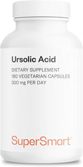Supersmart - Ursolic Acid 300mg per Day (Well-Tolerated) - Rosemary Leaf Extract Supplement | Non-GMO &amp Gluten Free - 180 Vegetarian Capsules
