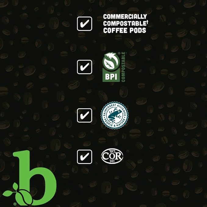 beaniac Sweet n' Saucy Caramel Flavored Light Roast Single Serve Compostable K Cup Coffee Pods Arabica Coffee with Natural Flavors Keurig Brewer Compatible 30 Count