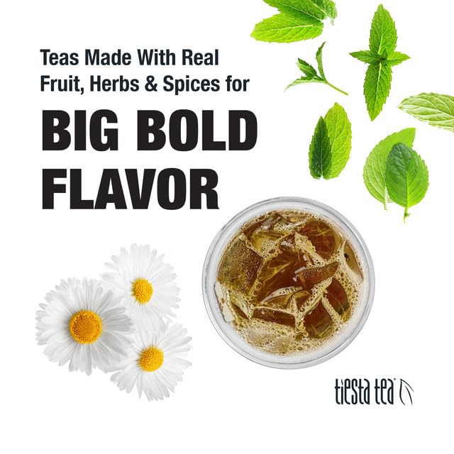 Tiesta Tea - Chamomile Mint Cold Brew Loose Leaf Premium Blend Non-Caffeinated Iced Tea 10 Cold Brew Packets Makes One 64oz Pitcher