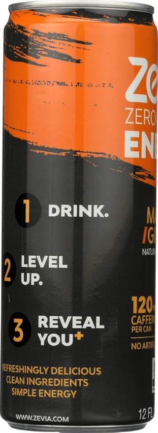 ZEVIA DRINK ENERGY MANGO GINGER - Pack of 12