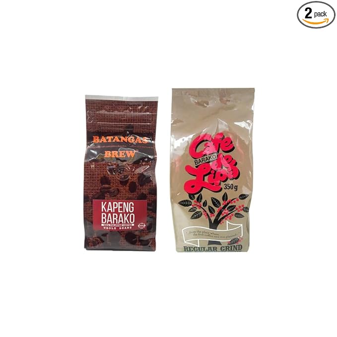 Batangas Brew Coffee Kapeng Barako Whole Beans (300g) and Cafe de Lipa Ground Coffee (300g)