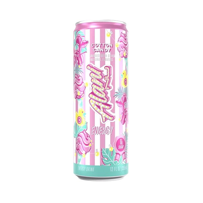 Alani Strawberry Sunrise Winter Wonderland &amp Cotton Candy Energy Drink - Sugar Free Low Calorie Energy Drinks - 12 fl oz Can 6 Pack