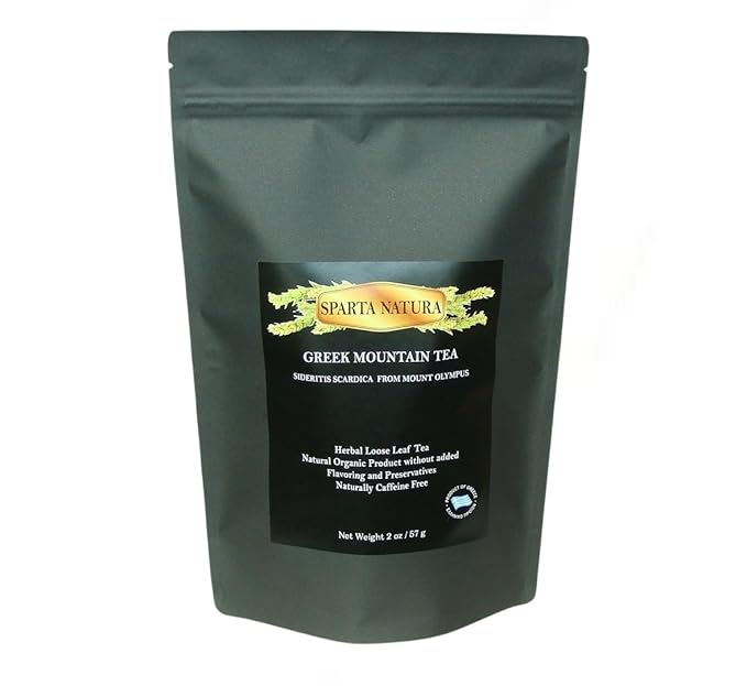Sparta Natura Greek Mountain Tea Organic from Mount Olympus Herbal Loose Leaf Tea for Holistic Wellbeing
