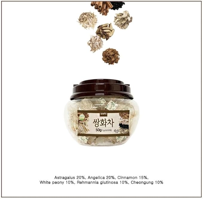 GAGOPA Korean Ssanghwa Tea Bag Black Herbal Tea Healthy Tea 50 Tea Bag Deep and rich blending Rich scent 7 ingredients 쌍화차 Korean Tea Herb Tea Healthy Taste