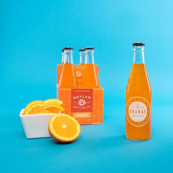 Boylan Bottling Craft Cane Sugar Soda - Orange 12oz Glass Bottle (12 Pack Orange)