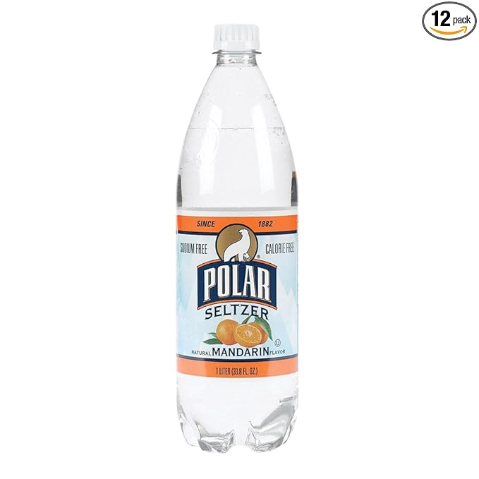Polar Beverages Seltzer - Mandarin Orange - Case of 12 Bottles 33.8 Fl Oz