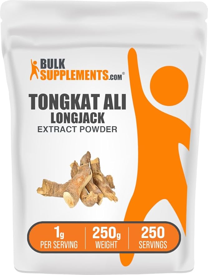 BulkSupplements.com Longjack Extract Powder - Tongkat Ali Extract Tongkat Ali for Men &amp Women - Gluten Free 1g per Serving 250g (8.8 oz) (Pack of 1)