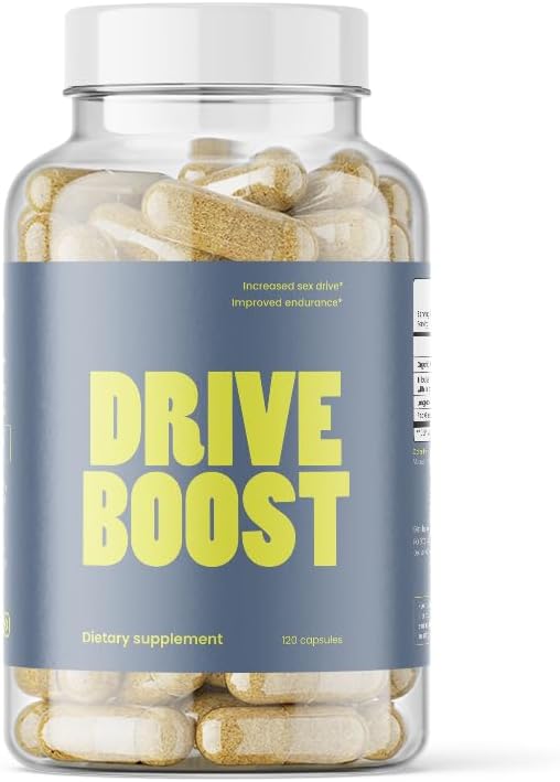 Drive Boost Sexual Health Supplement (120 Capsules) Support Stamina &amp Libido Made with Maca Tongkat Ali Tribulus Terrestris and Red Ginseng Made in The USA