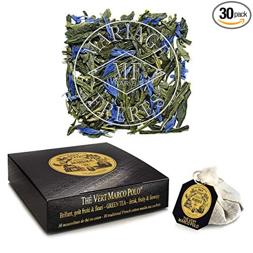 Mariage Freres The Vert Macro Polo 30 Tea Bags in Box