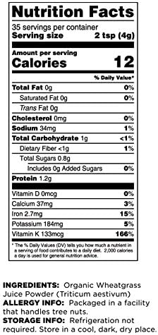 Terrasoul Superfoods Organic Wheat Grass Juice Powder 10 Oz (2 Pack) - Grown in Utah Made from Concentrated Juice Superior to Wheatgrass