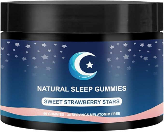 ZAYMAN Melatonin Free Sleep Gummies Natural Sleep Aid Gummies with L-Theanine Magnesium Glycinate Valerian Root Passionflower - Sugar Free Strawberry Flavor Vegan 60 Count