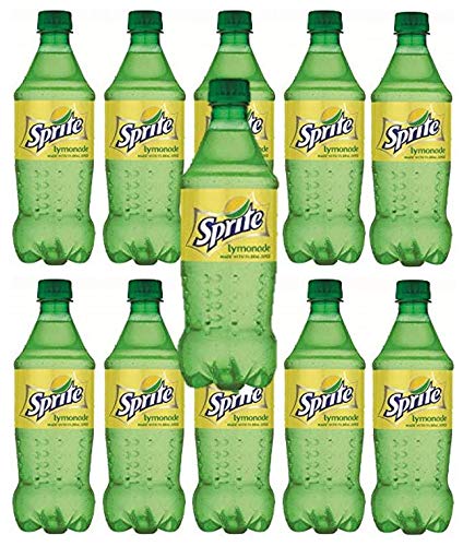Sprite Lymonade Lemon-Lime and Lemonade Soda 20oz Bottles (Pack of 10 Total of 200 Oz)