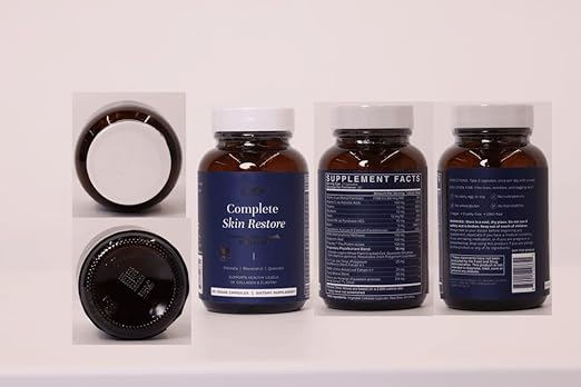 City Beauty Complete Skin Restore - Dietary Supplement - Supports Collagen &amp Elastin - Solution for Wrinkles &amp Sagging on The Face &amp Body - Anti-Aging Beauty &amp Skin Care Supplement