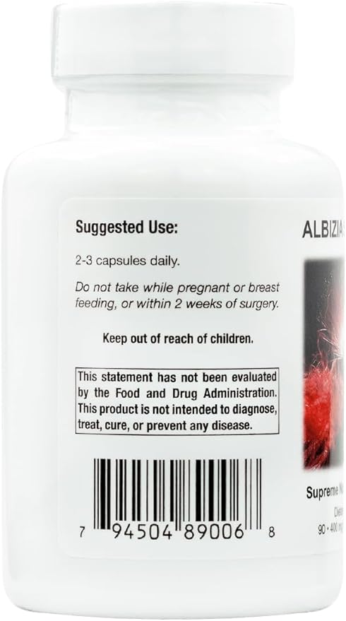 Supreme Nutrition Albizia Supreme 90 Pure Silk Tree Bark Vegetarian Capsules