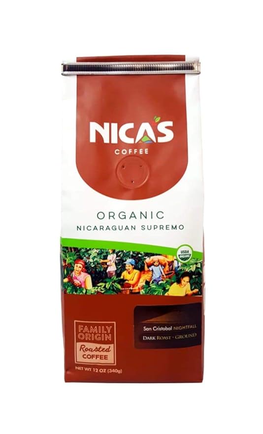 Nica's Coffee Organic - Dark Roast - 340 gr Ground - from San Cristobal Volcanoe Area in Nicaragua