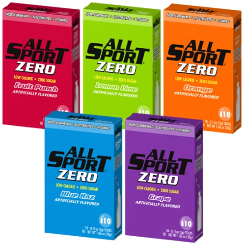 All Sport Zero Sticks Low Calorie ZERO Sugar Electrolyte Sports Drink Mix Vending Pack (Variety Pack Case of 150 Sticks)