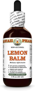 Hawaii Pharm Lemon Balm Alcohol-Free Extract Glycerite for Relaxation Supports Restful Sleep Promotes Mental Clarity and Cognitive Function Eases Digestive Discomfort - 2 fl.oz