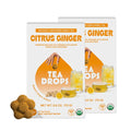 Tea Drops Citrus Ginger Tea | Dissolvable Bagless Loose Leaf | Wellness Boosting Calming Caffeine-Free Naturally Sweetened Organic | Iced or Hot | Gift Set 2 Pack - 20 Servings