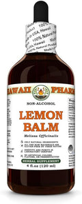 Hawaii Pharm Lemon Balm Alcohol-Free Extract Glycerite for Relaxation Supports Restful Sleep Promotes Mental Clarity and Cognitive Function Eases Digestive Discomfort - 4 fl.oz