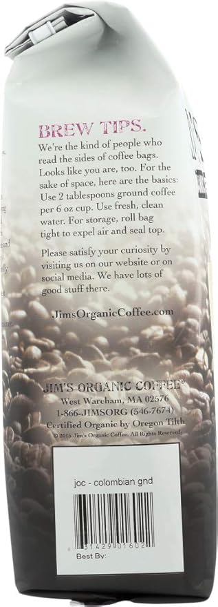 Jims Organic Coffee Coffee Grnd Columbian Org