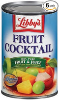 Libby's Fruit Cocktail in Pear Juices Concentrate 15oz Can (Pack of 6)
