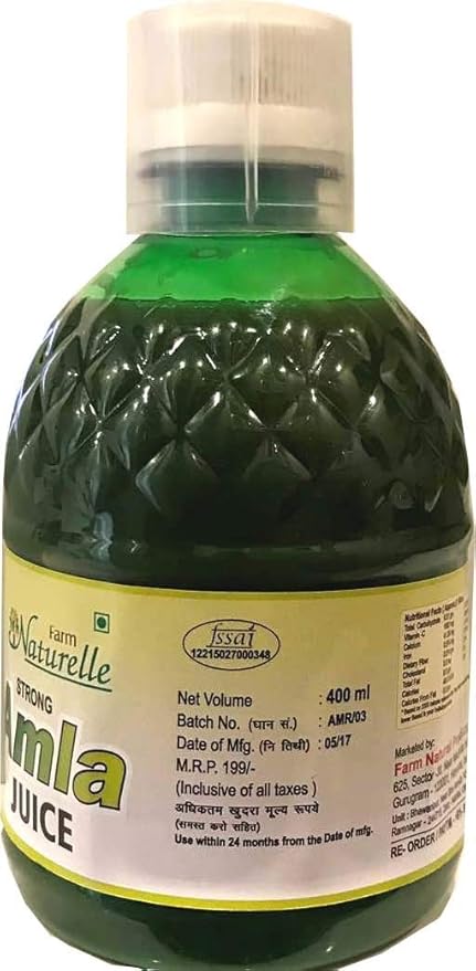 Strong Amla/Gooseberry Herbal Juice - 100 % Natural 400 ML X 2
