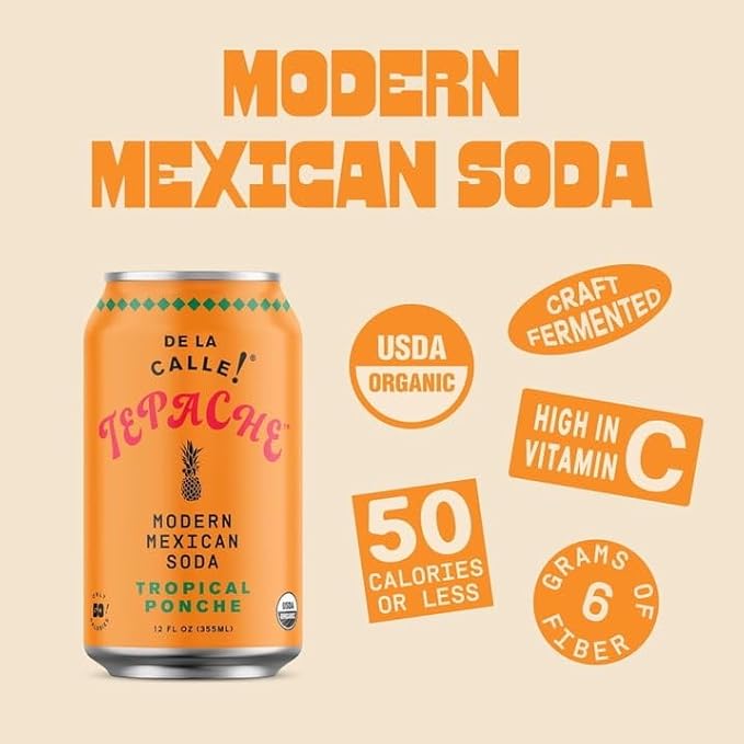De La Calle Tepache Tropical 12 fl oz (Pack of 12)