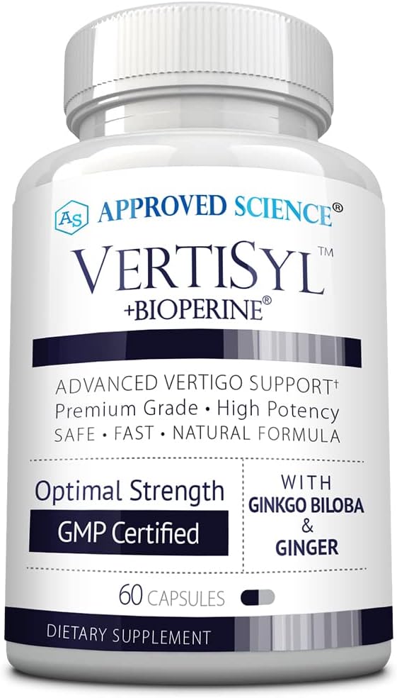 Approved Science VertiSyl - Ginkgo Biloba Ginger Vitamin D3 BioPerine - 60 Capsules - 1 Month Supply
