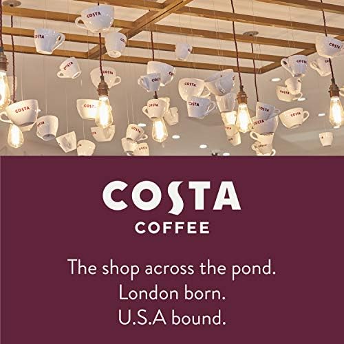 Costa Coffee Whole Bean Coffee Signature Blend Dark Roast 12oz each Rainforest Alliance Certified (Pack of 4)