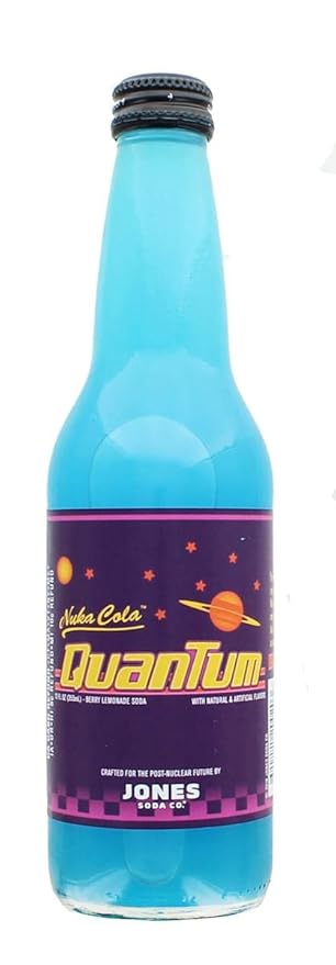 Fallout Nuka-Cola Quantum Jones Soda | Official Berry Flavored Nuka-Cola Soda | Pack of 12