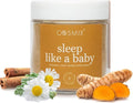 cosmix Sleep Like A Baby Improved Sleep Quality &amp Relaxation Plant-Based Superfood Sleep Supplement with Jatamanshi Turmeric Latte No Fillers/No Added Sugar 60G - 40 Servings Cinnamon Brown