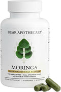 Moringa Oleifera Capsules 800mg - Pure Leaf Powder Superfood with Antioxidants Vitamins Minerals Amino Acids - Energy Immune Support Green Supplement for Men Women - Vegan Non-GMO - 60 Count